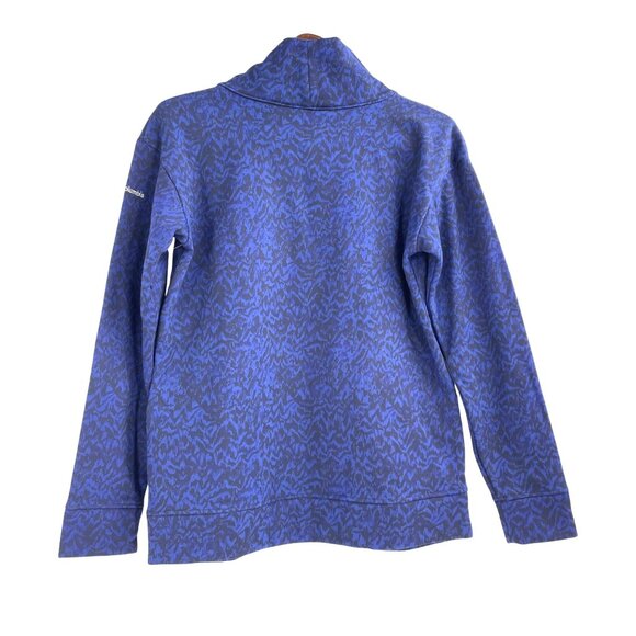 NWT Columbia Womens Medium Funnel Neck Pullover Sweater Blue Pockets Comfort - Picture 2 of 6